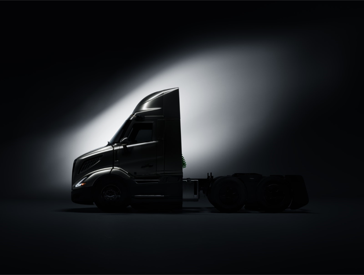 Side view of the all-new Volvo VNR truck model