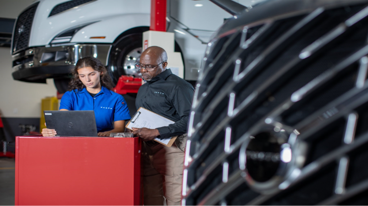 Volvo Service Technician and Shop Foreman with Grille