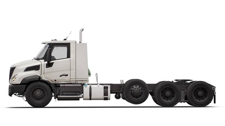 Side view of the Volvo VNX 300.
