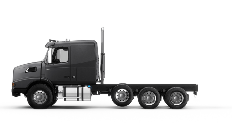 Side view of a Volvo VHD 400 AB truck chassis
