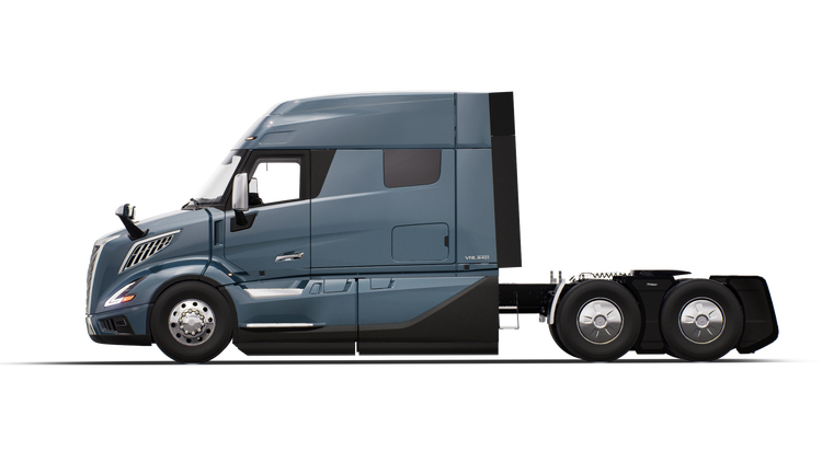 Side profile of a Volvo VNL 840.