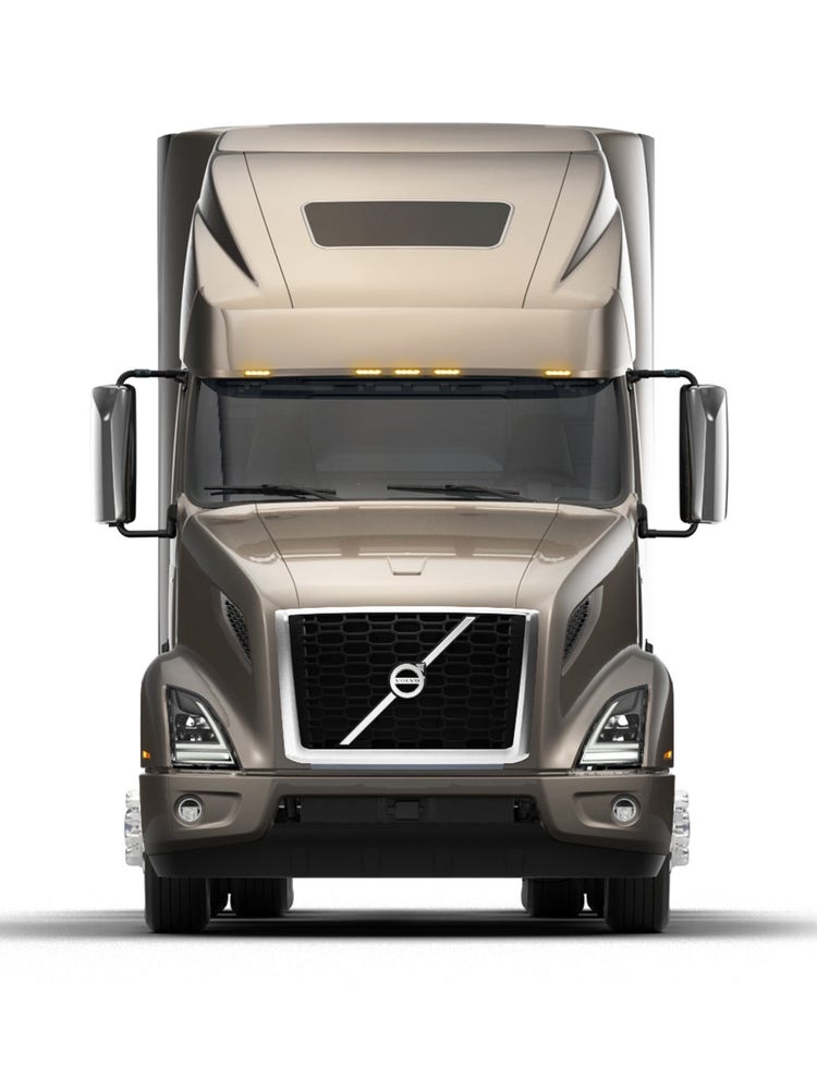 Front view of a Volvo VNR 660 truck.