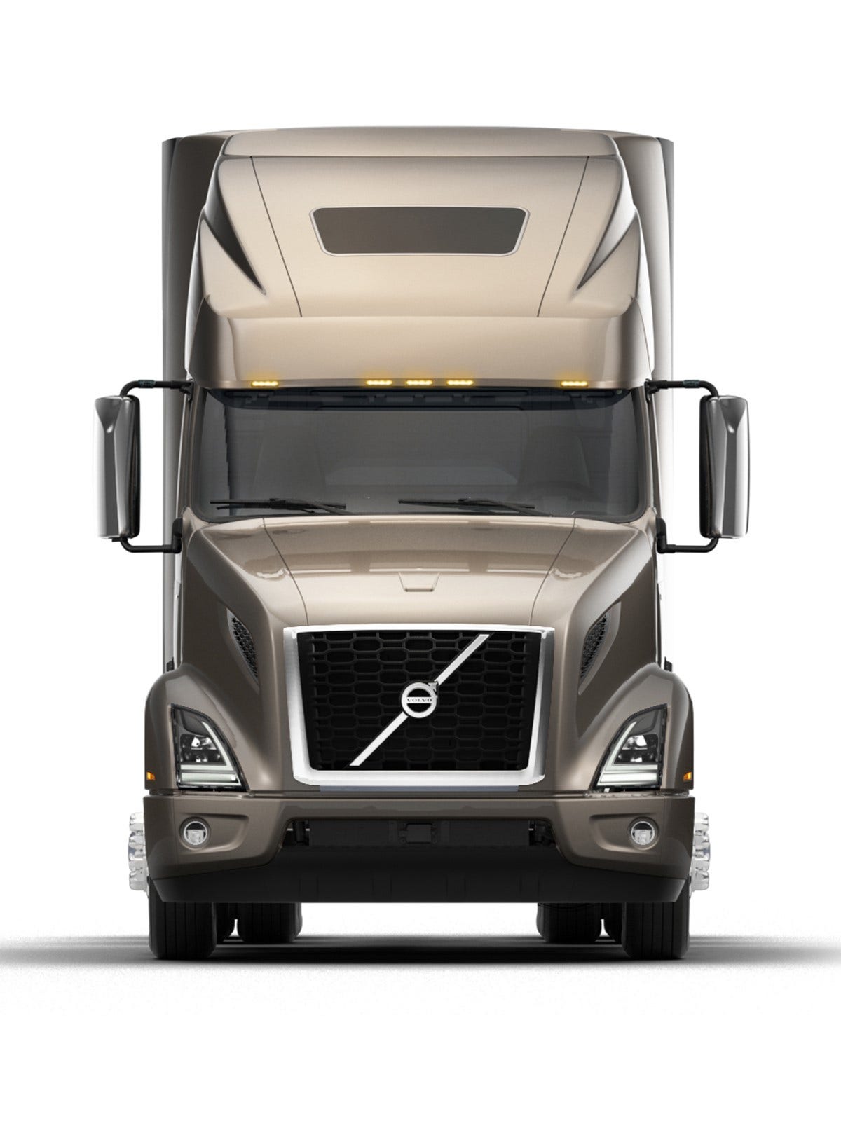 Front view of a Volvo VNR 660 truck.